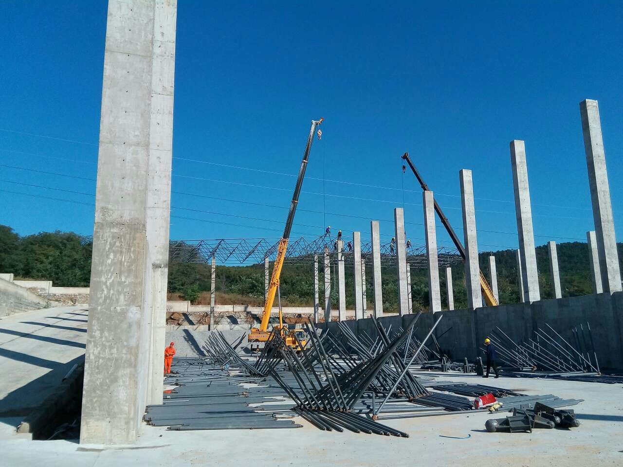 都匀威海搅拌站网架